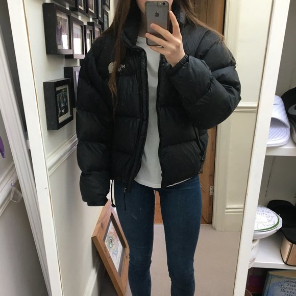 North Face 600 Down Puffer Classic Cold Weather Fall/Winter Cozy Black Jacket - Picture 7 of 16